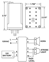 Battery Operated Alarms with Charger (BOAC) Schematic Diagram